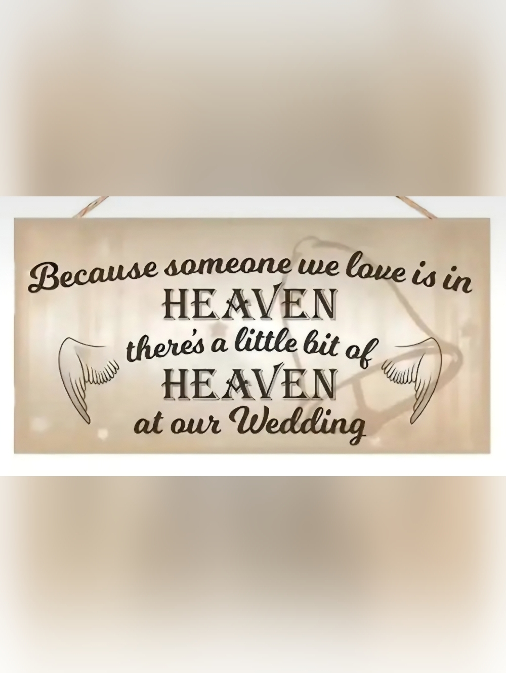 NEW ONE PIECE HANGING SIGN FOR WEDDING 39" x 78" - Picture 2 of 4